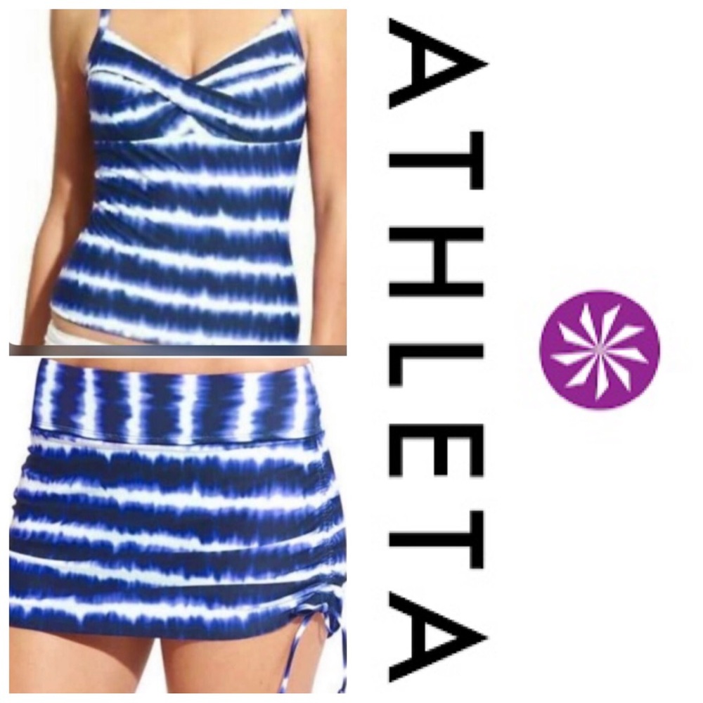 - Athleta Del Mar Tankini/ crunch skirt 2 piece set